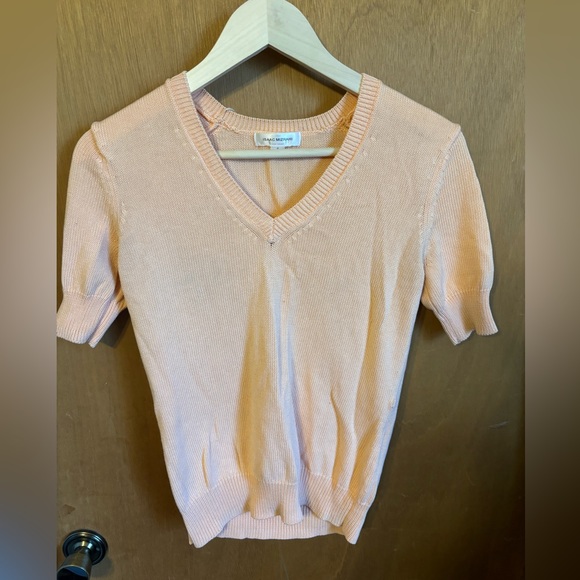 Isaac Misrahi peach sweater top - Picture 1 of 4